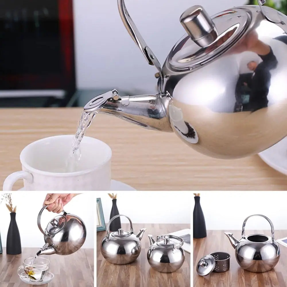 Stainless Steel Tea & Coffee Kettle with Infuser | 1–2.5L