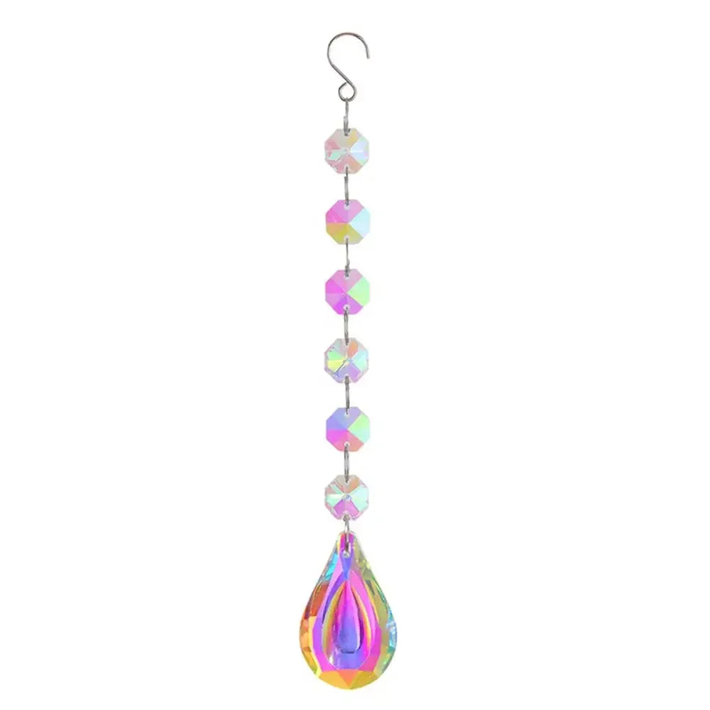 Moon & Sun Crystal Suncatcher | K9 Rainbow Prism Window Pendant