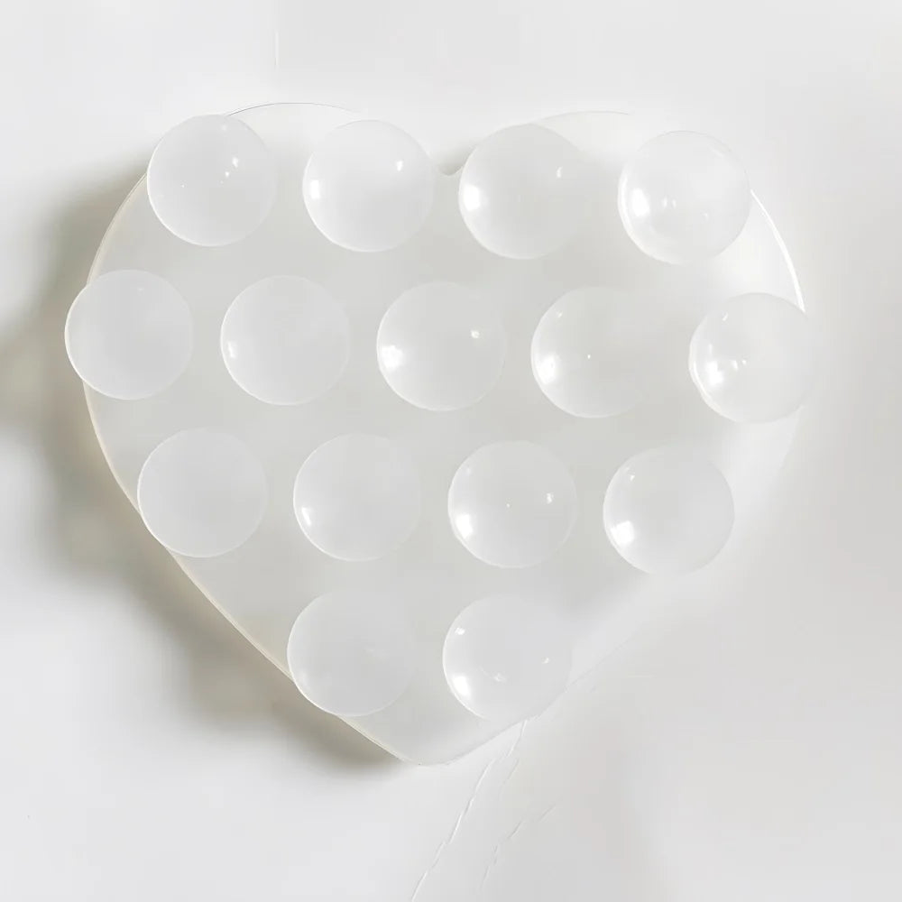 Heart-Shaped Silicone Suction Cup Phone Holder | Anti-Slip