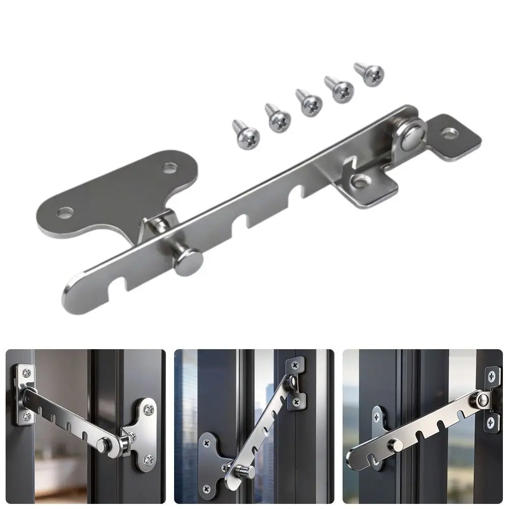 5-Gear Adjustable Window Limiter Latch – Child Safety Lock
