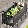 Iron Hanging Flower Pot Stand – Balcony Railing Rack