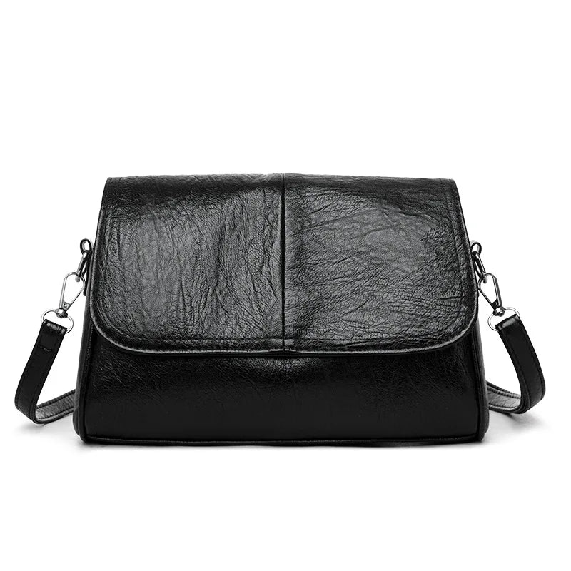 Women's PU Leather Crossbody Flap Bag | Small Shoulder Purse