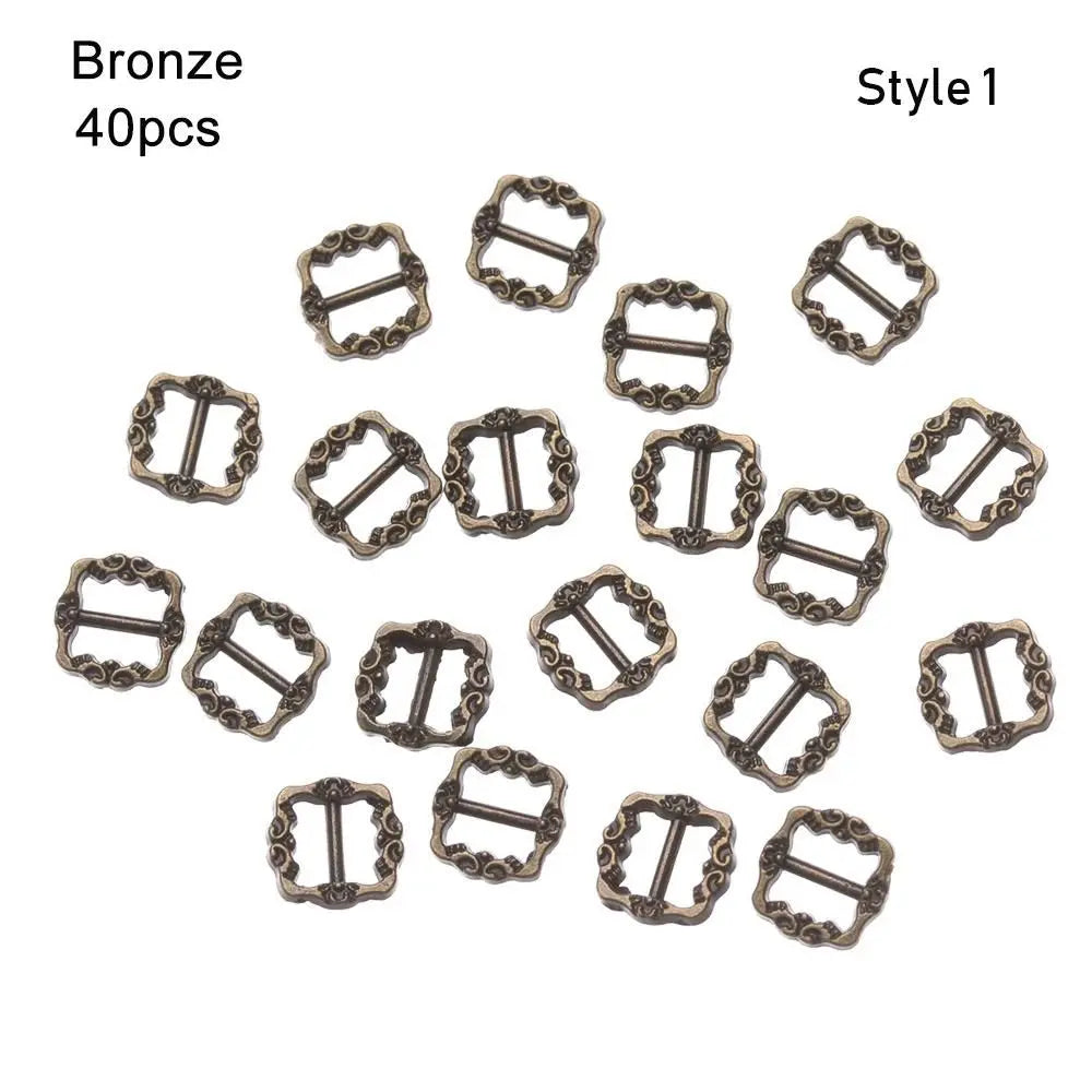 Mini Metal Doll Buckles Tri-Glide Belt DIY Accessories 20/40pcs