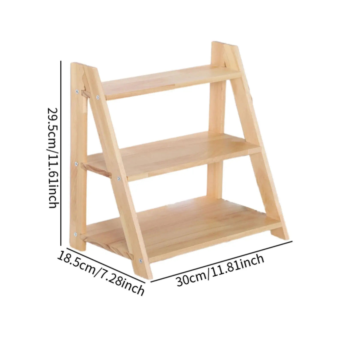 3-Tier Wooden Display Riser Stand | Spice & Storage Shelf