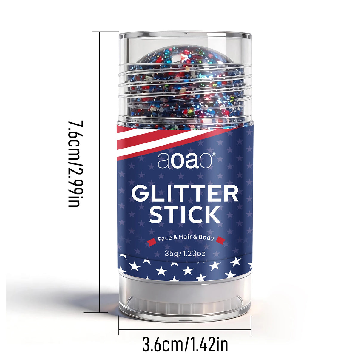 Red White & Blue Glitter Stick – Body & Hair Glitter
