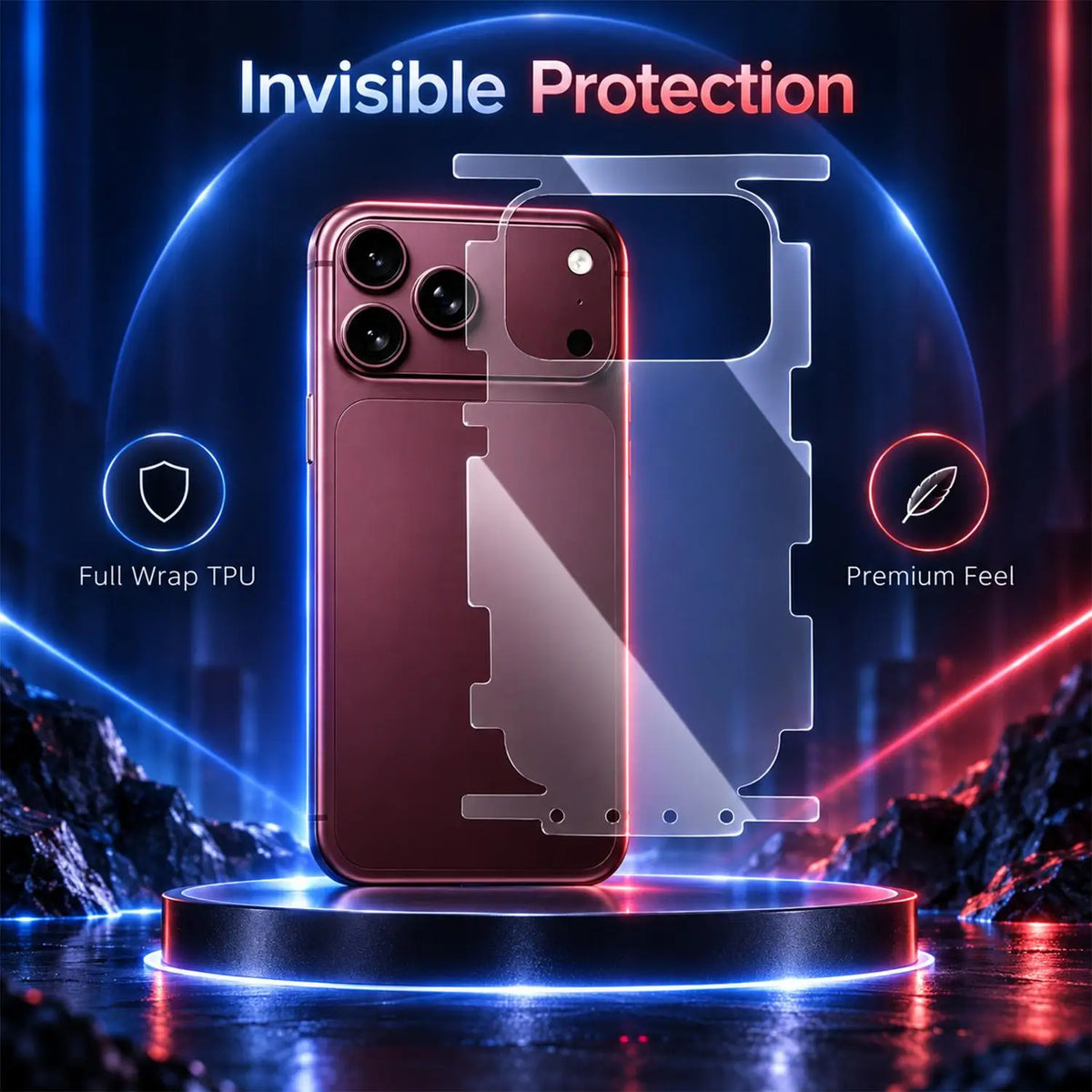 TPU Hydrogel Back Film for iPhone 18 Pro & 18 Pro Max – 2-in-1