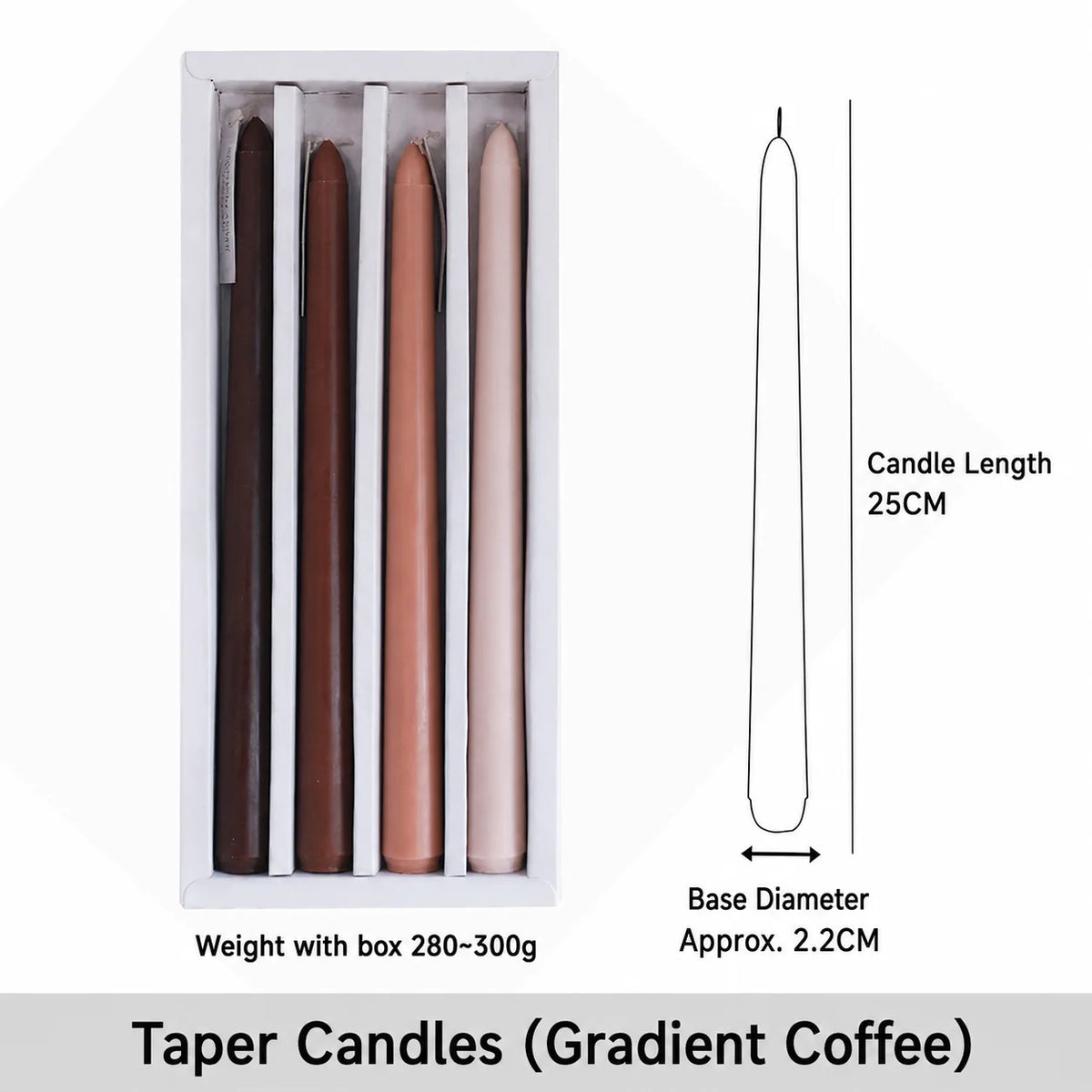 Handcrafted Scented Taper Candles 4-Pack | Holiday & Home Décor