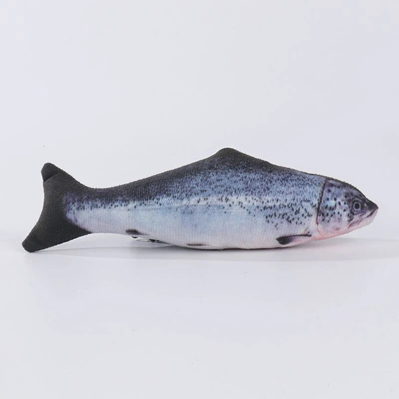 Catnip Plush Fish Toy – Soft Linen Chew Toy for Cats