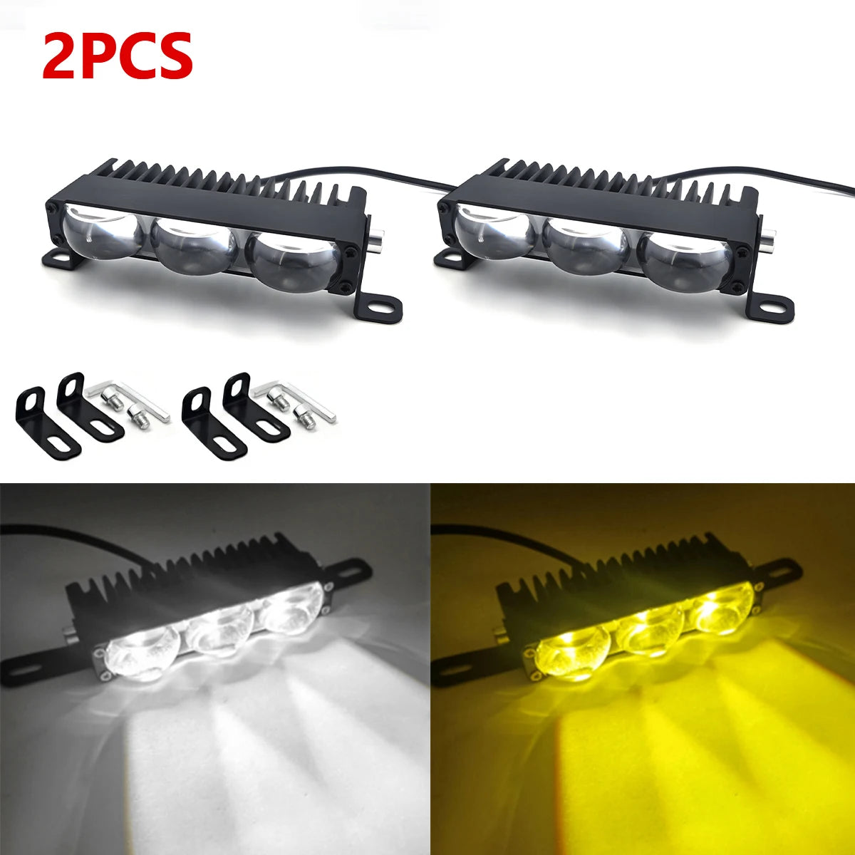 Mini LED Projector Fog Work Lamp – Car, Motorcycle & SUV