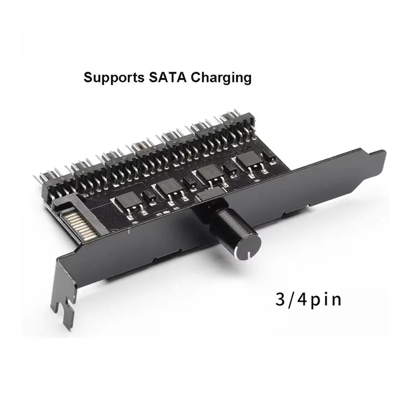 7/8-Channel PC Fan Hub Speed Controller – 3Pin 4Pin SATA
