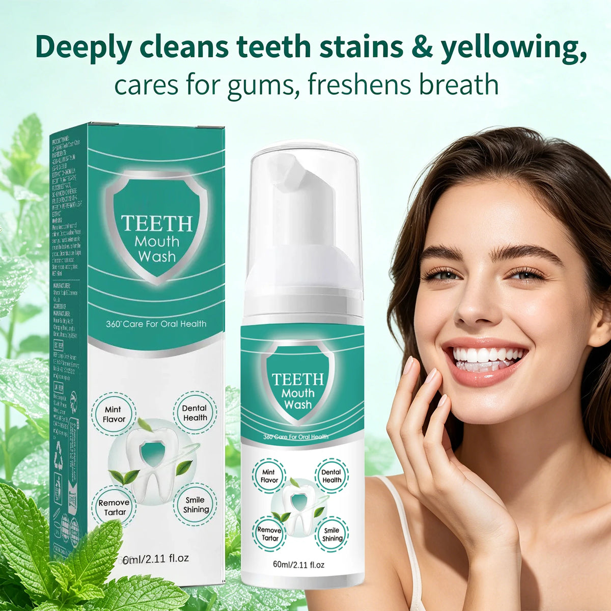 Foam Tooth Cleaning Mousse – Whitening & Fresh Breath
