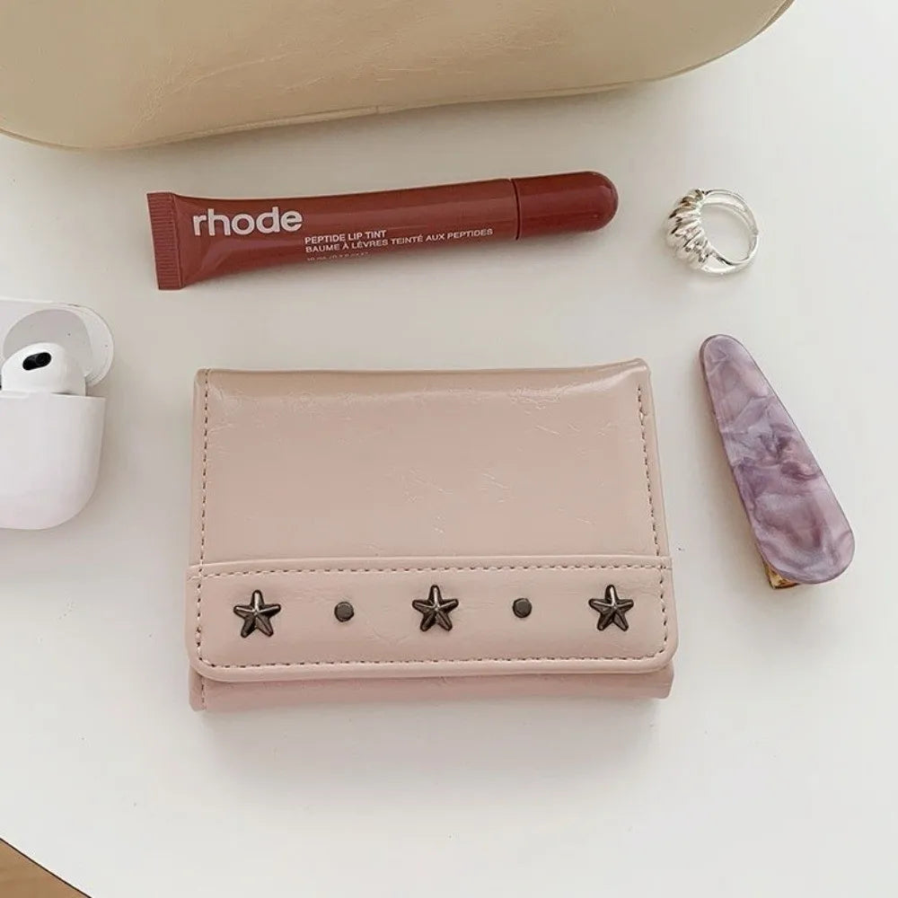 Women's Vintage Trifold PU Leather Wallet – Slim & Compact