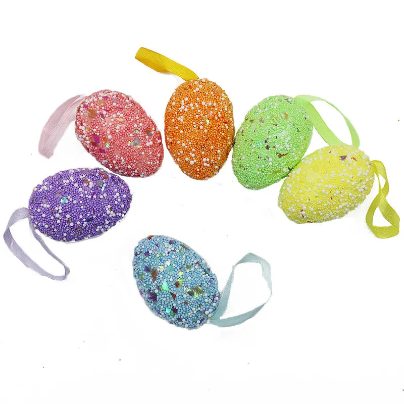 Easter Foam Eggs 6-Pack – Colorful DIY Party Decoration Pendants