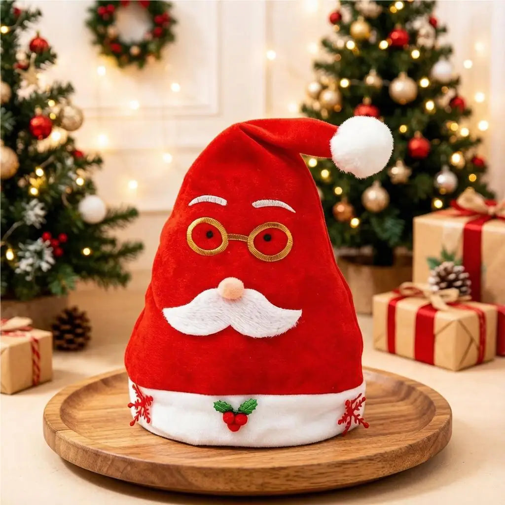 Soft Gold Velvet Christmas Santa Hat – Kids & Adults