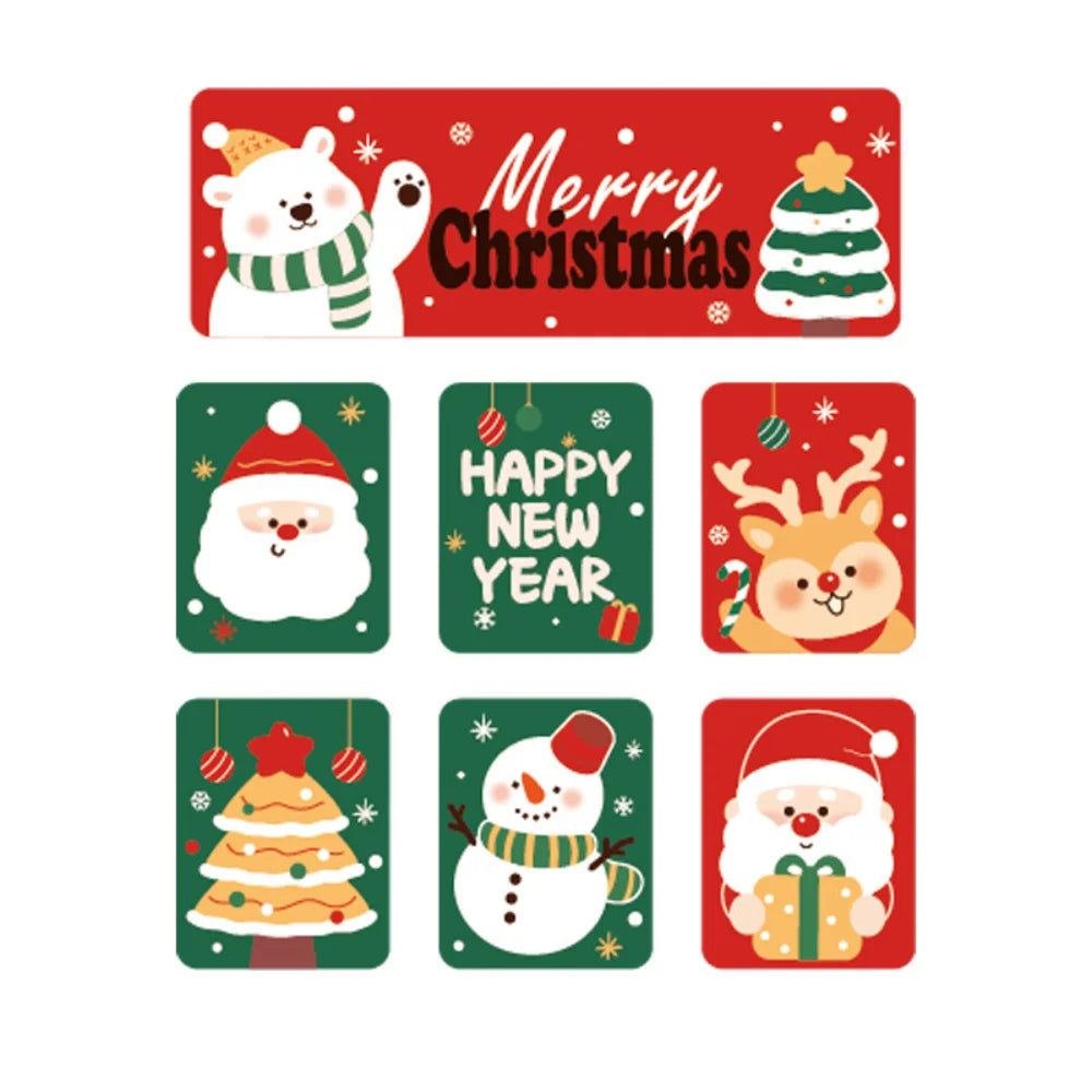 Christmas Magnetic Fridge Stickers – Santa Holiday Decor Set