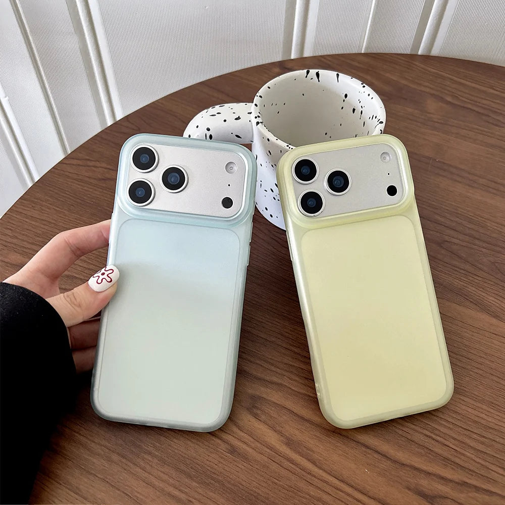Clear Matte Silicone iPhone Case | Candy Color TPU Cover