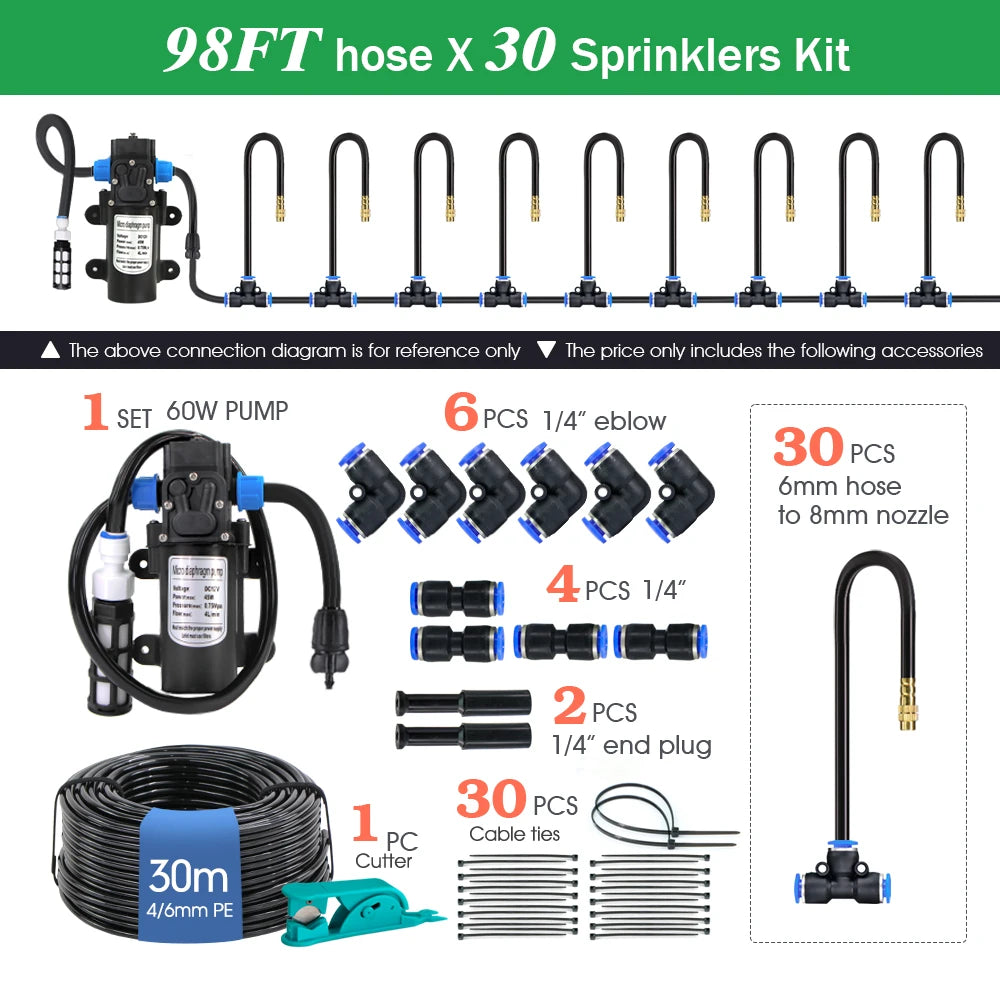 360° Flexible Garden Mist Spray Irrigation & Cooling System