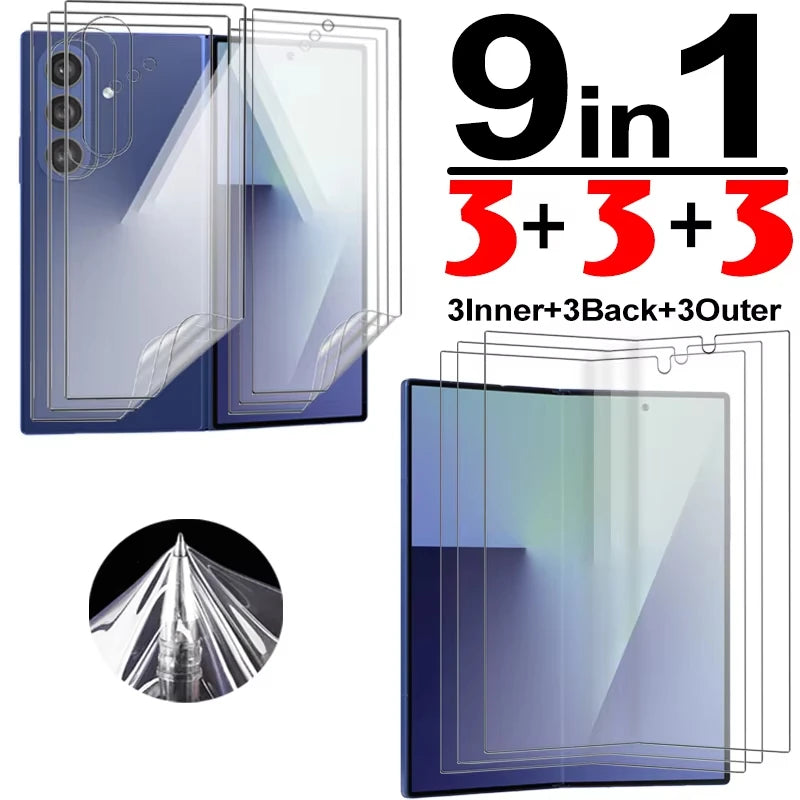 9-in-1 Samsung Galaxy Z Fold & Z Flip Hydrogel Screen Protector