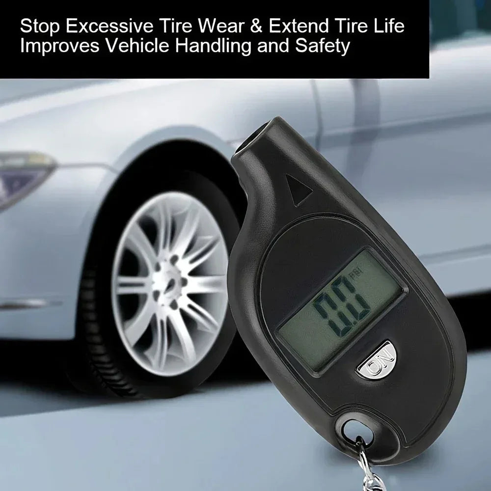 Mini Digital Keychain Tire Pressure Gauge – LCD Display