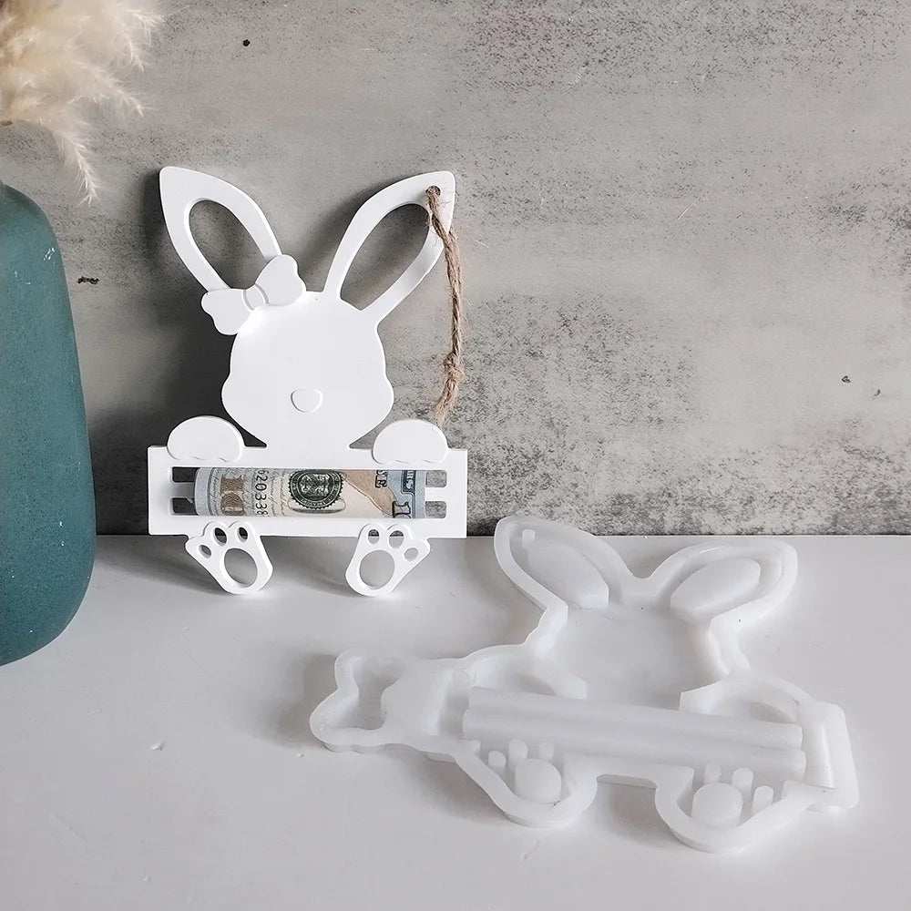 Cute Rabbit Silicone Mold – DIY Resin, Gypsum & Cement Craft