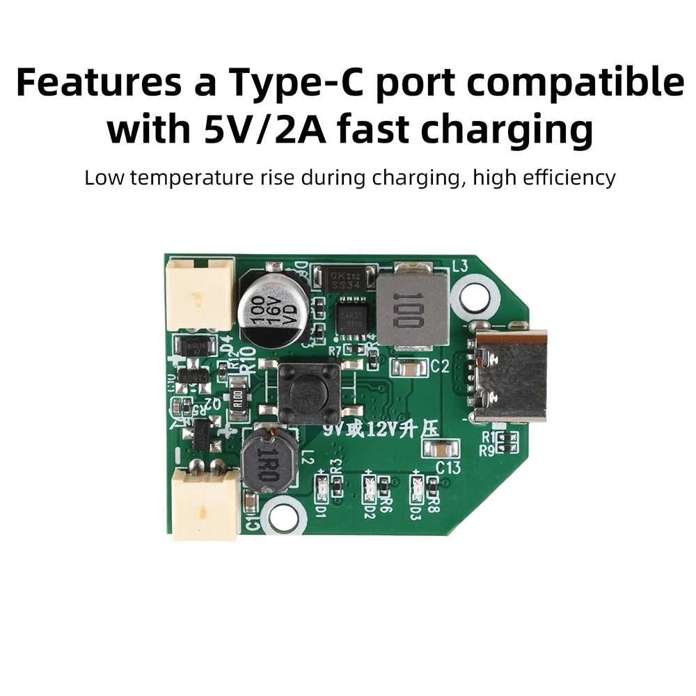DC 9V/12V 3-Speed Brushless Fan Circuit Board | Type-C USB