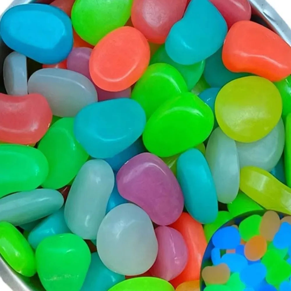10-Pack Glow in the Dark Pebbles – Garden, Aquarium & DIY Décor