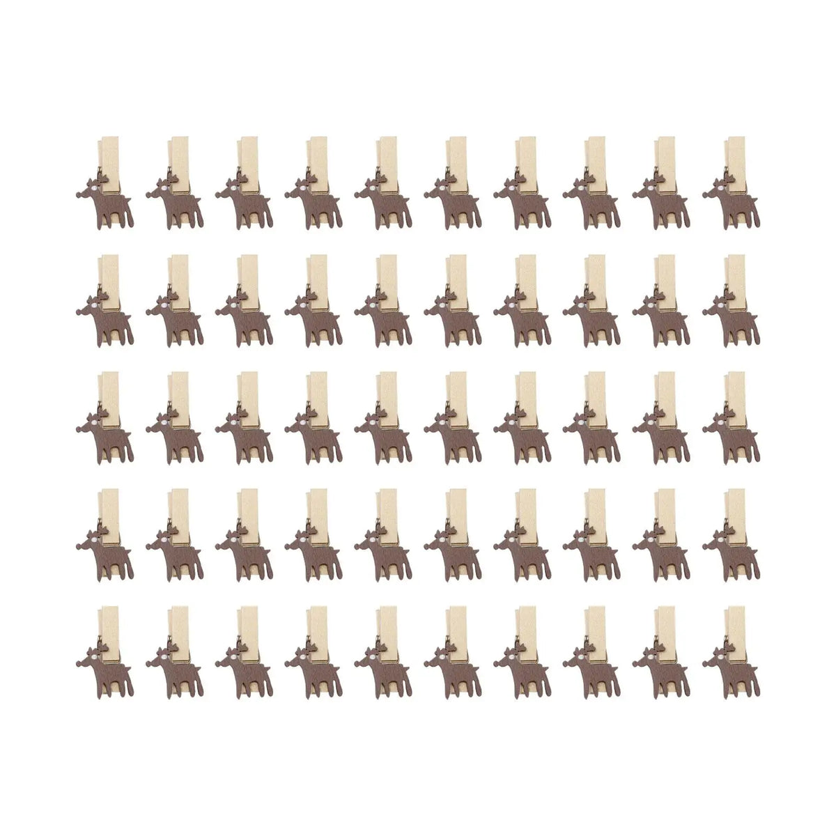 50-Piece Christmas Wooden Clips – DIY Holiday Craft Pins