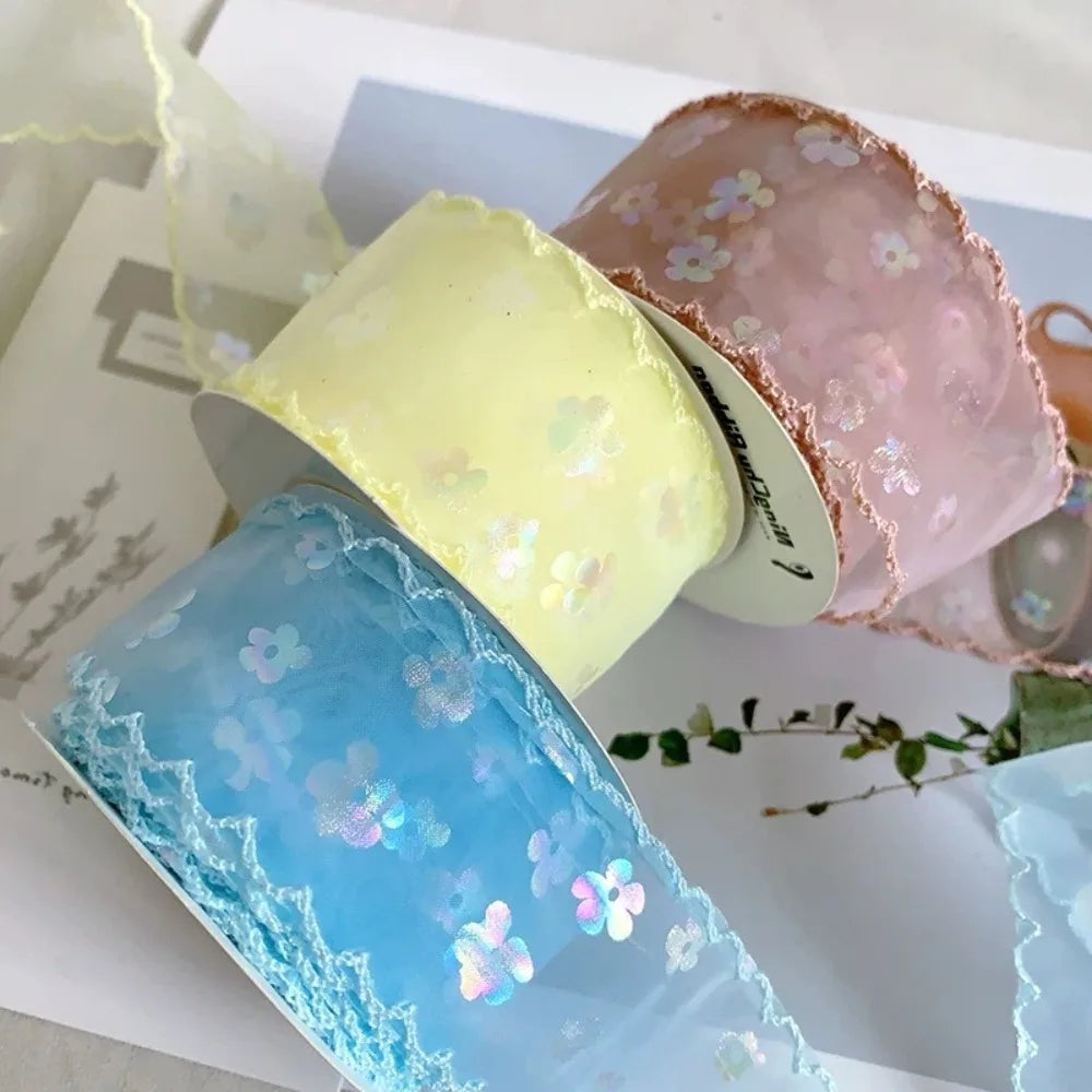 10 Yards Chiffon Wave Edge Ribbon 4cm – Gift & Bouquet Wrap