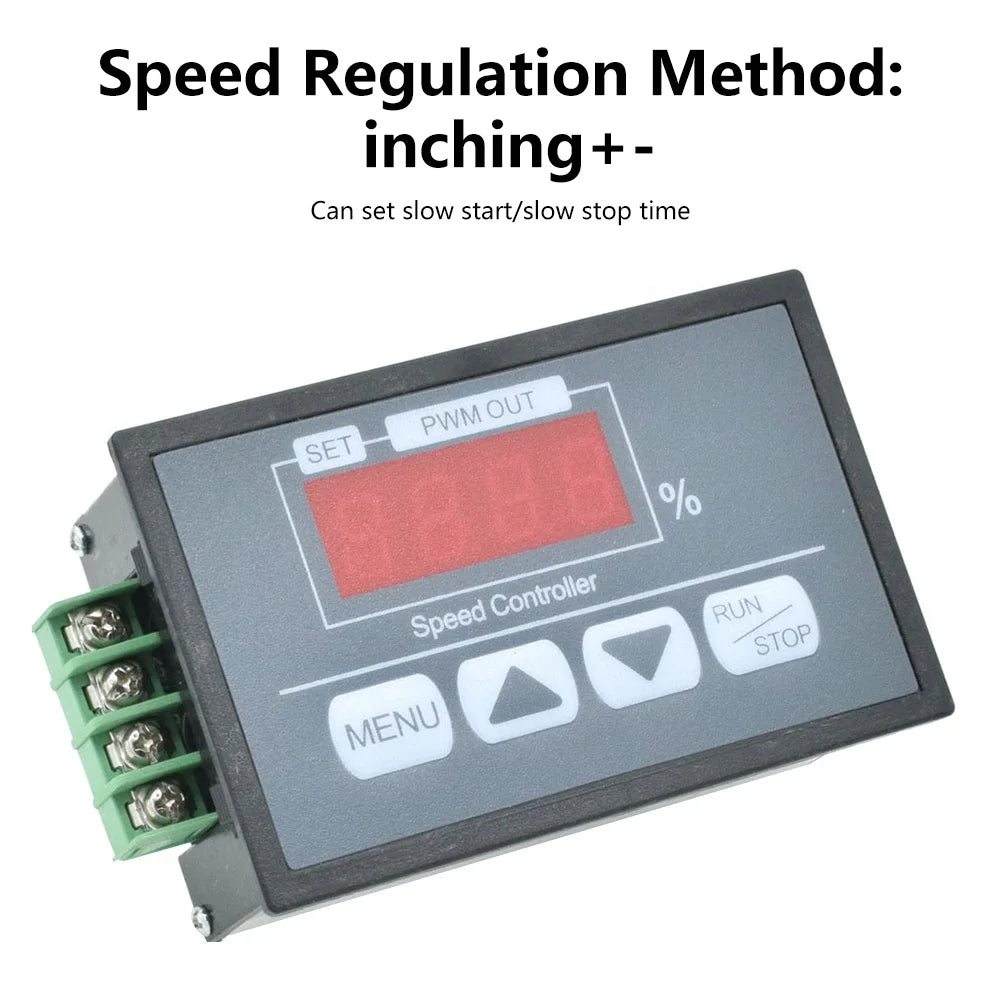 DC 6-60V 30A PWM Motor Speed Controller | Soft Start/Stop