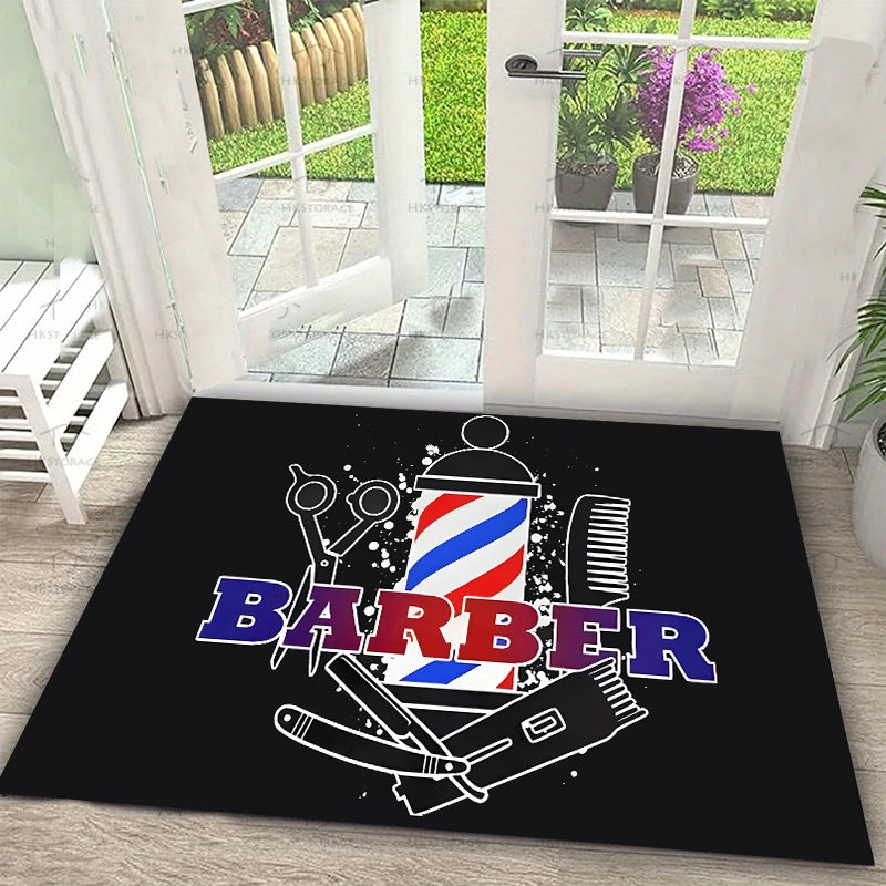 Barber Shop Graphic Anti-Slip Floor Mat – Home Doormat