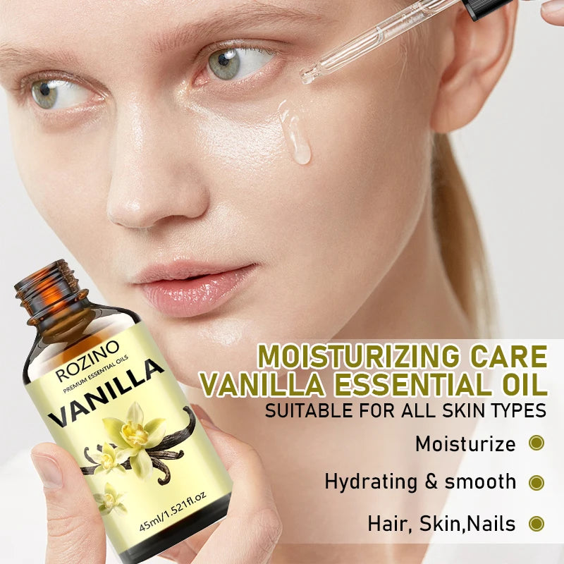 ROZINO Vanilla Essential Oil – Skin, Hair & Body Moisturizer