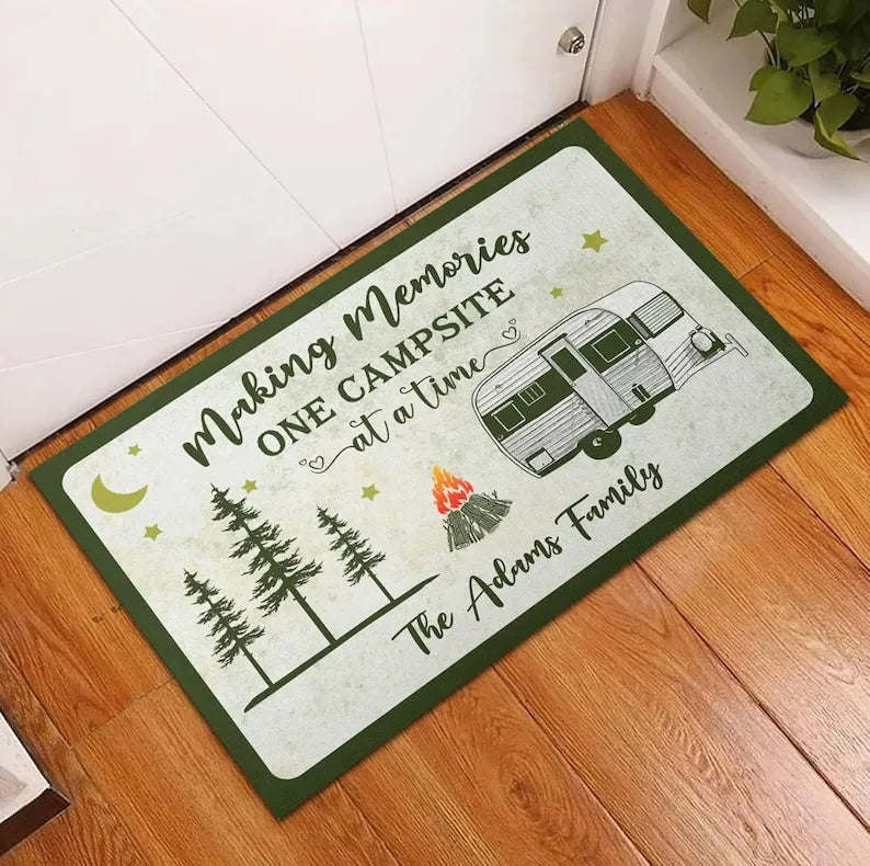 Personalized Camping Door Mat – Custom Anti-Slip Polyester Rug