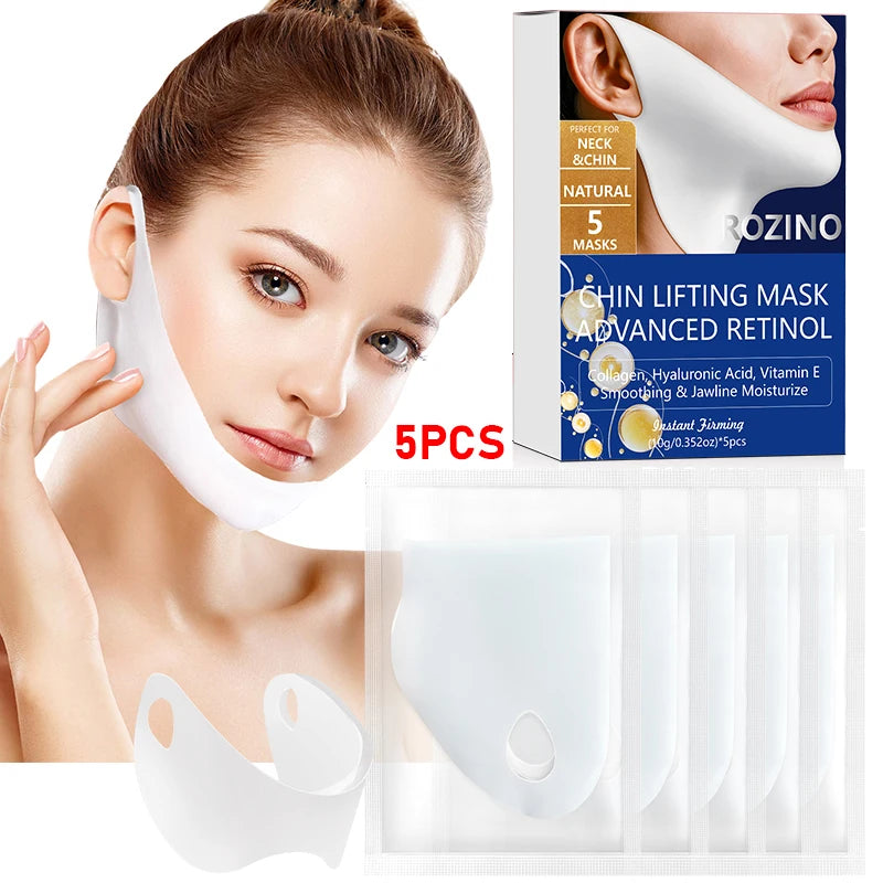 ROZINO V-Line Chin Lifting Gel Mask 5-Pack | Korean Skincare