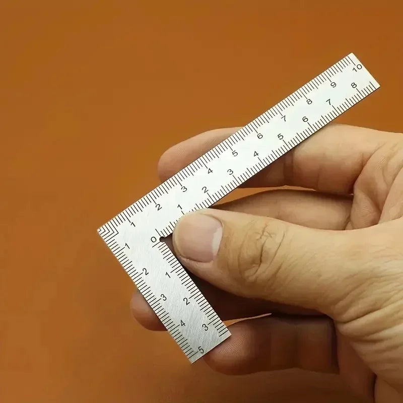 Mini Stainless Steel L-Shaped Square Ruler – Precision Corner Gauge
