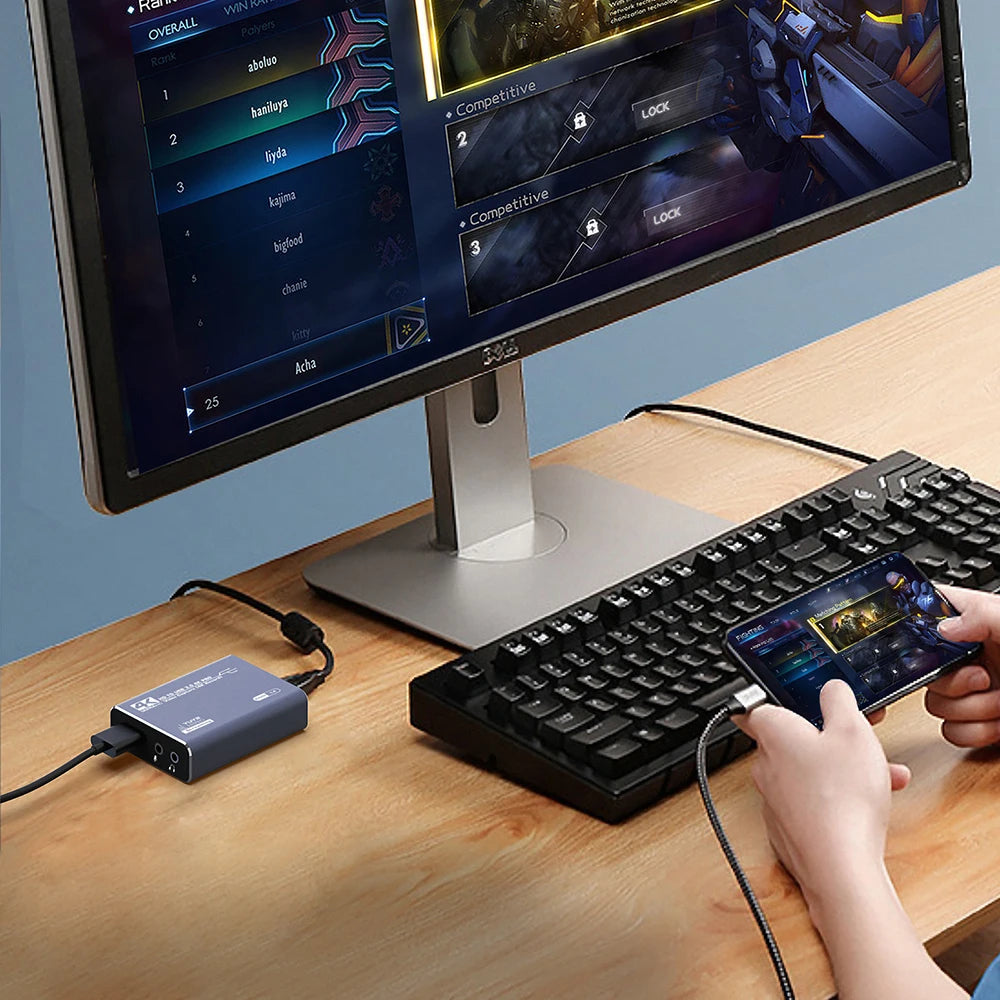 HDMI Capture Card 4K 60Hz USB 3.0 Video Recorder for PS4 Gaming
