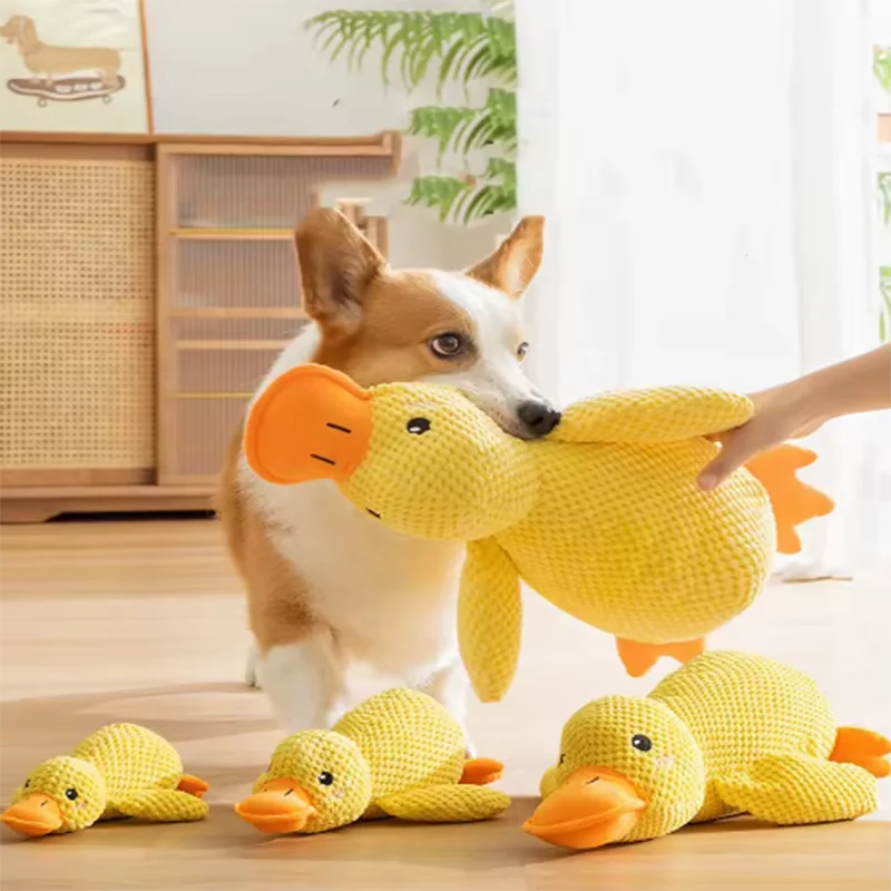 Stomping Duck Dog Toy – Bite-Resistant Squeaky Plush Pet Toy