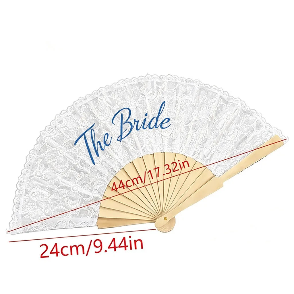 Wooden Lace Handheld Fan – Wedding & Bridal Shower Party