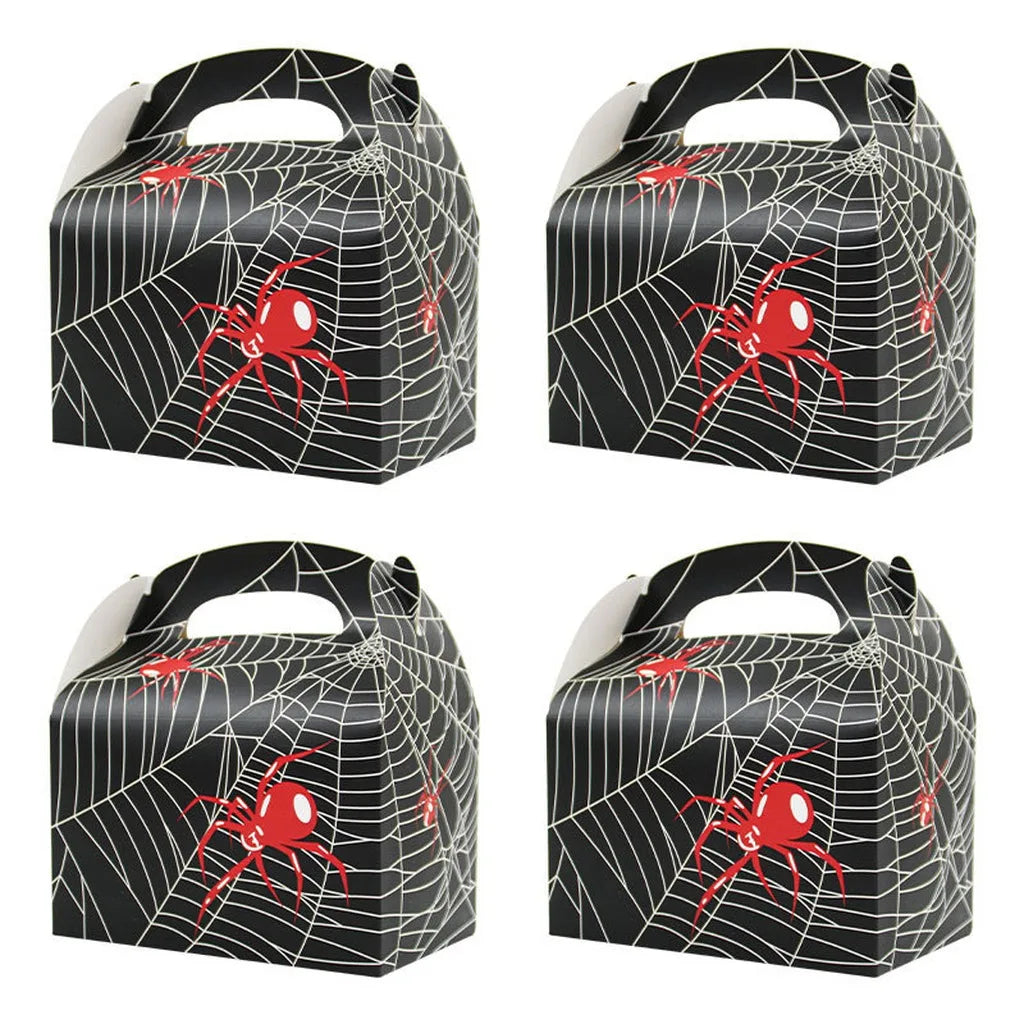 Halloween Spider Gift Boxes with Handle – 50pcs Pack