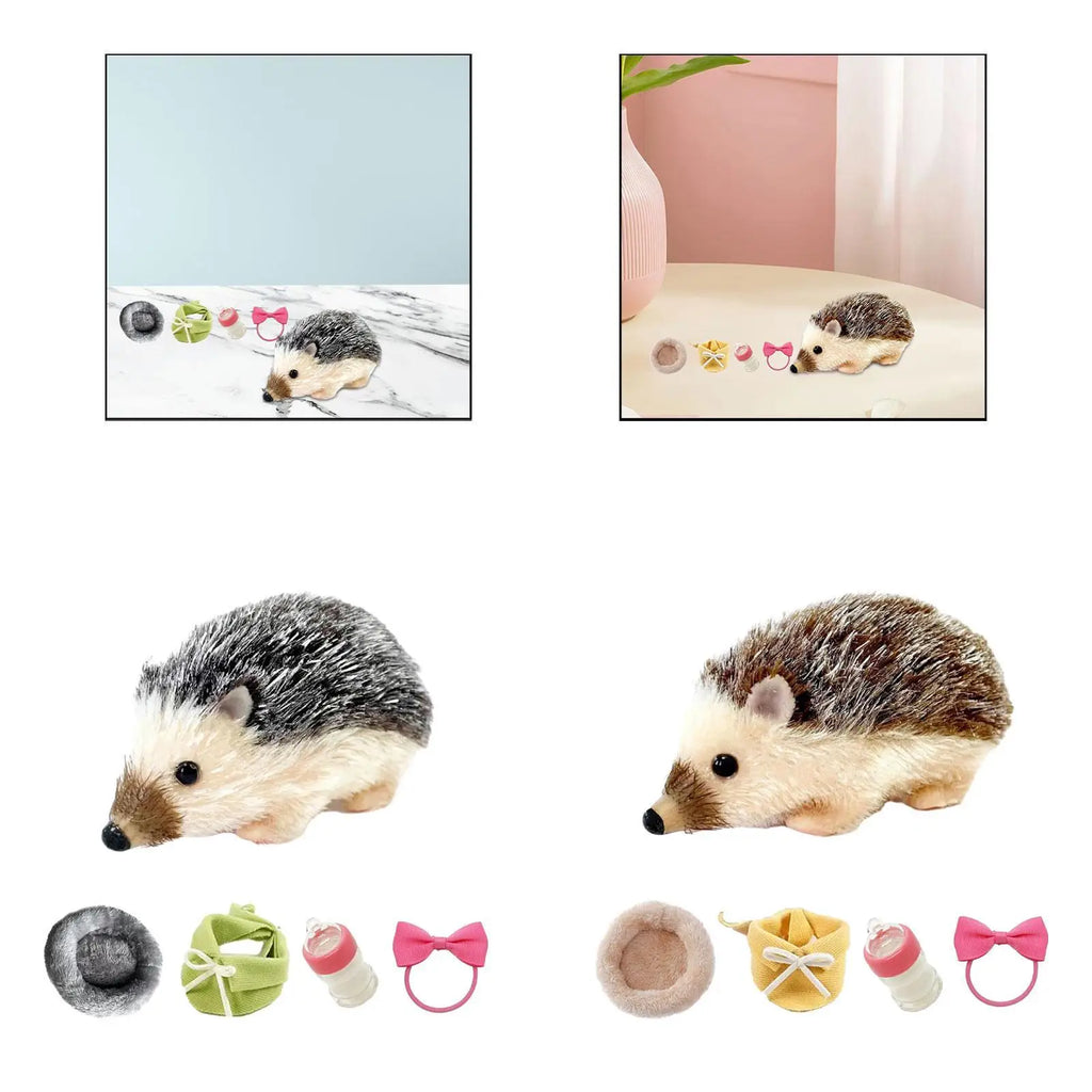 5" Lifelike Mini Silicone Hedgehog Toy – Kids Gift Set