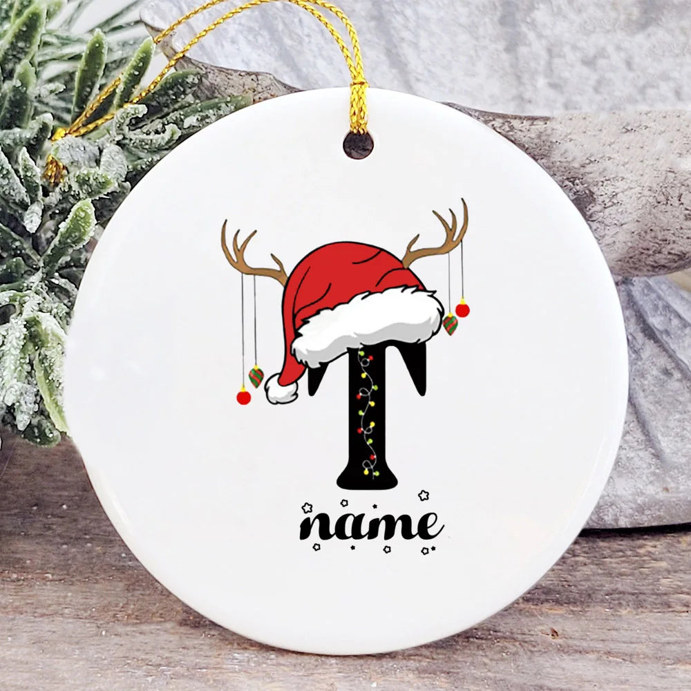 Personalized Baby's First Christmas Ceramic Bauble Ornament