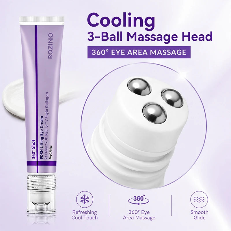 ROZINO PDRN 360° Korean Eye Cream – Roller Ball Moisturizer