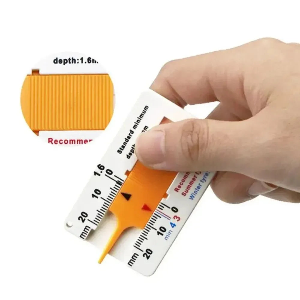 Tire Tread Depth Gauge – Pocket ABS Caliper 0–20mm
