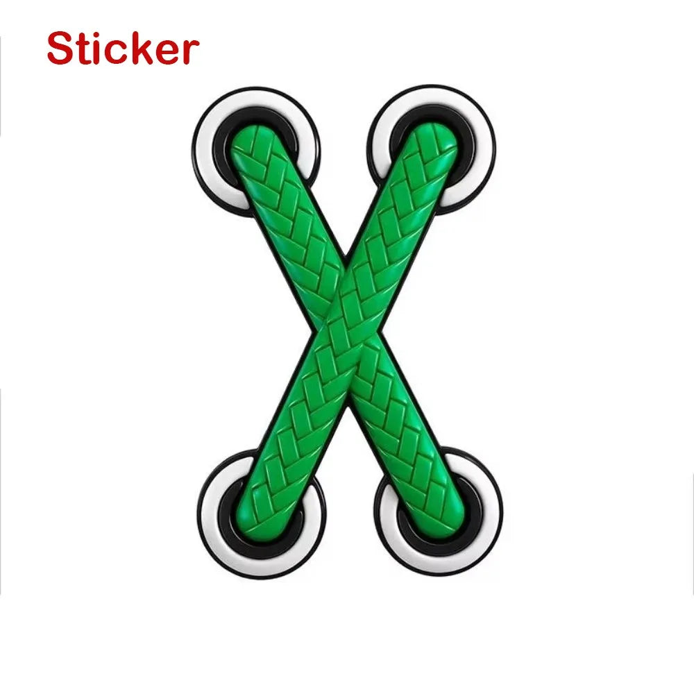 3D Cross PVC Vinyl Decal – Multicolor Car & Motorcycle Sticker