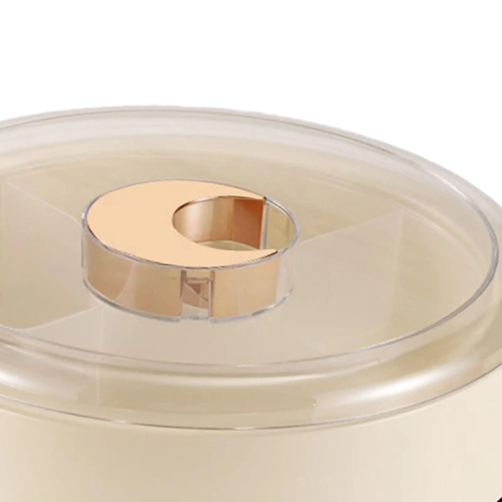 Rotatable Divided Serving Tray with Lid – Snack & Party Platter