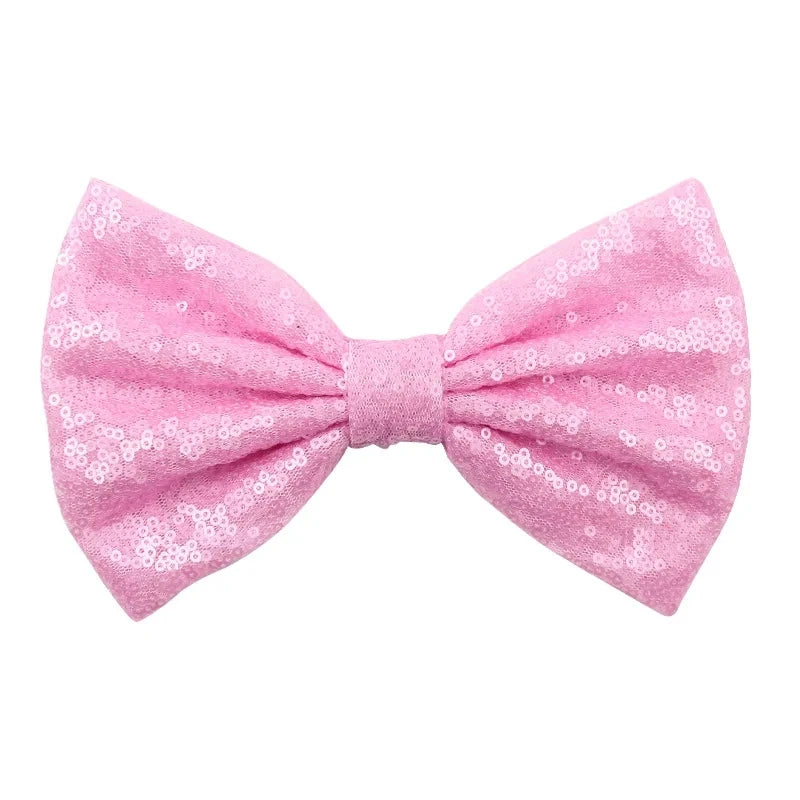 5-Pack Glitter Sequin Hair Bows – DIY Girls Hair Accessories