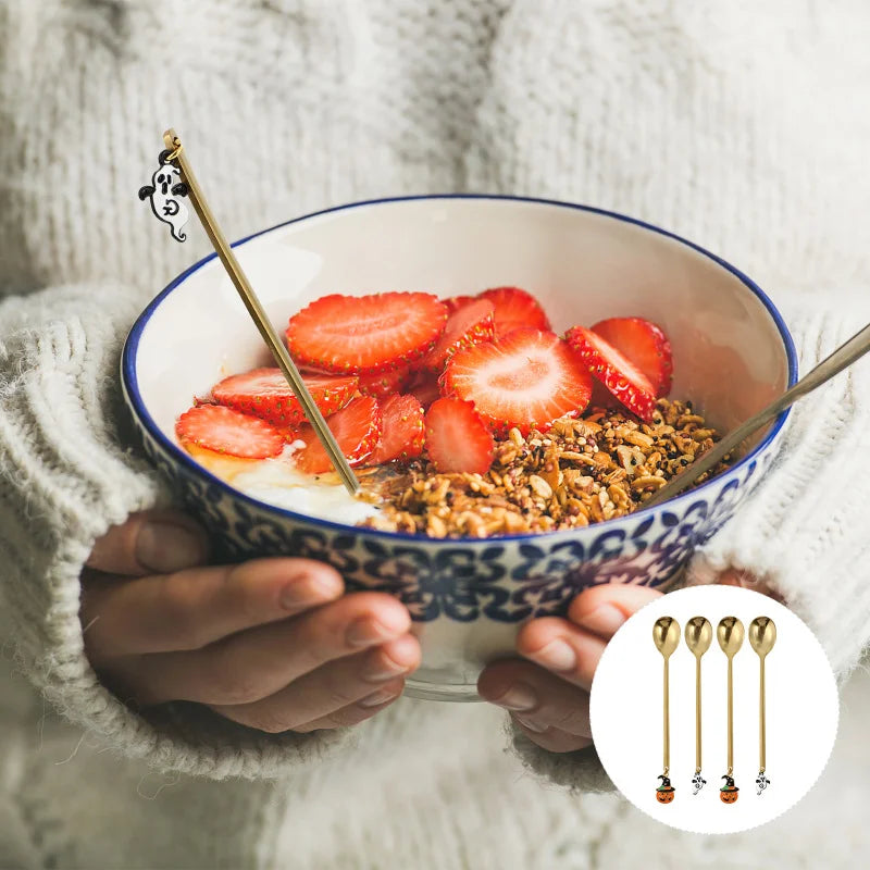 Halloween Stainless Steel Gold Cutlery Set – Spoon & Fork