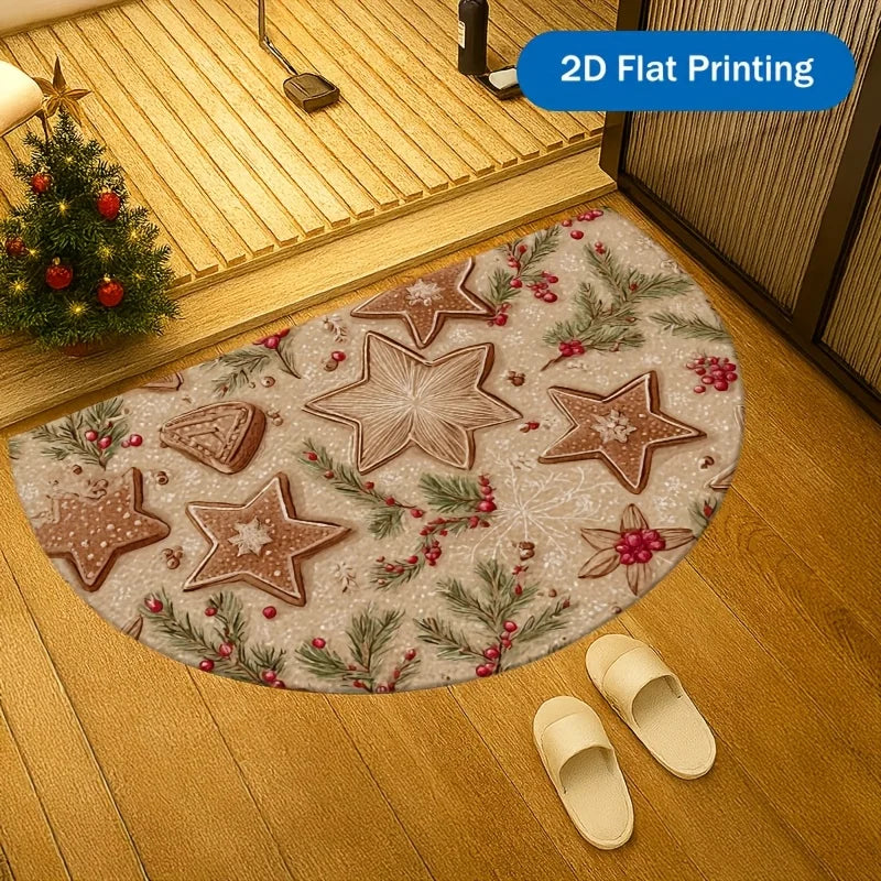 Winter Gingerbread Non-Slip Doormat | Kitchen & Entryway Mat
