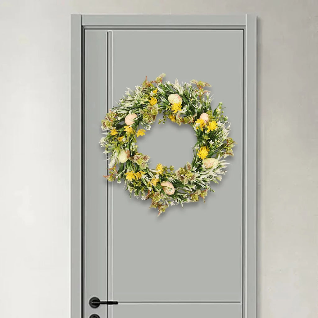 Easter Egg Wreath – Artificial Flower Garland for Door & Decor