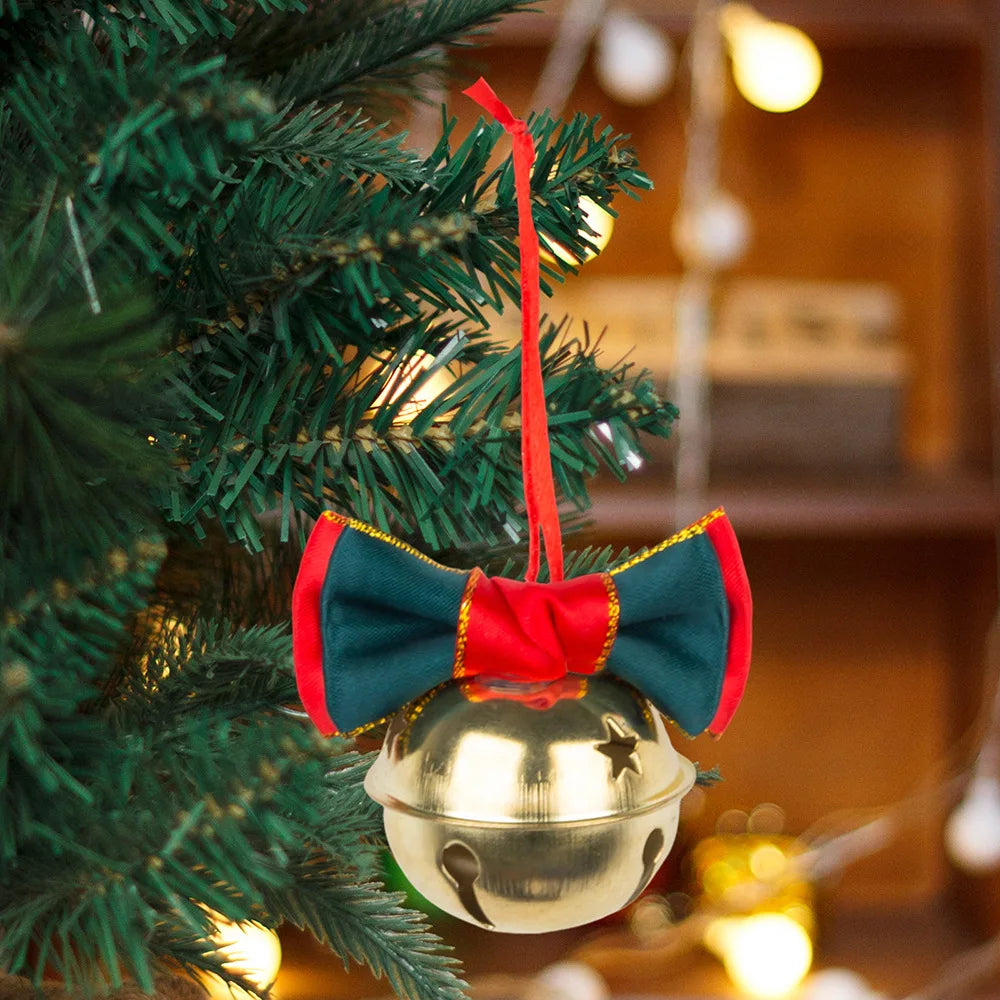 Velvet Bow Bell Christmas Ornament – Tree & Door Decor
