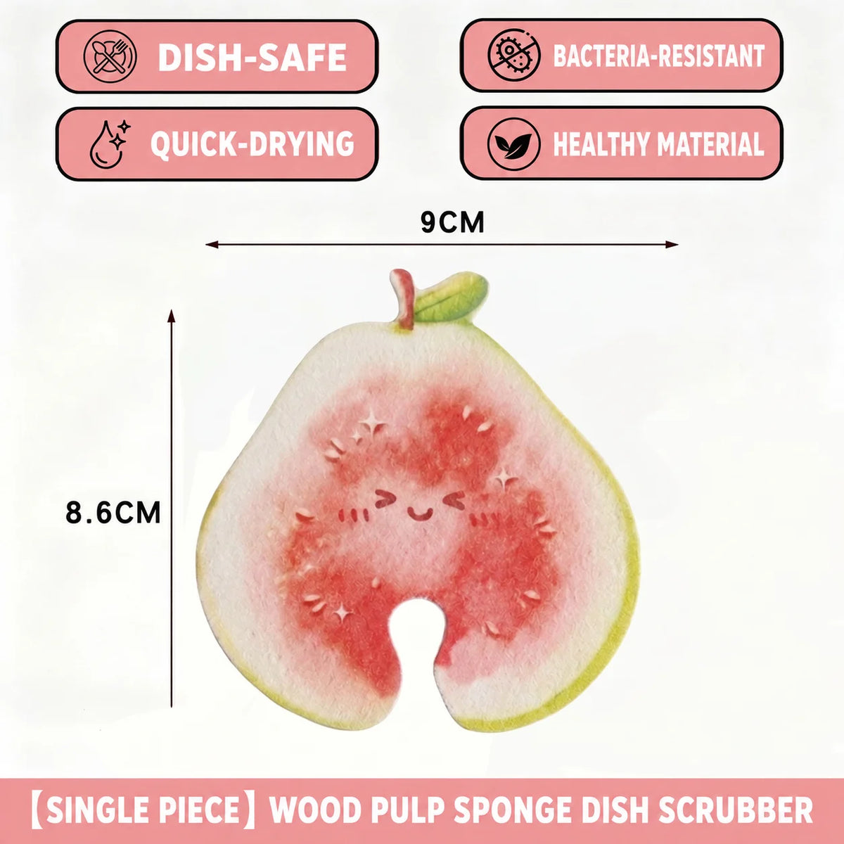 Fruit Shape Wood Pulp Kitchen Sponge Scrubber – Dish Pad